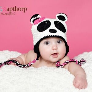 Adorable Panda Knit Hat for Kids